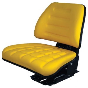 Suspension Seat with Trapezoid Backrest, Yellow
