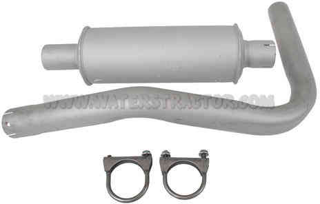 Vertical Two Piece Muffler and Pipe