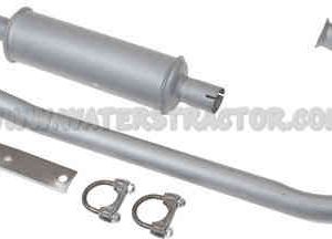 Vertical Two Piece Muffler and Pipe With Clamp