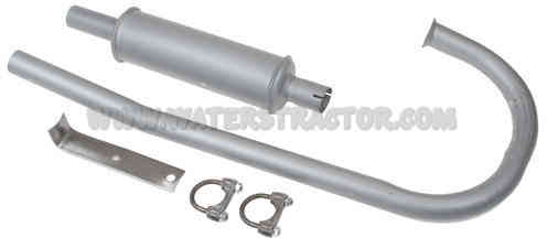 Vertical Two Piece Muffler and Pipe With Clamp